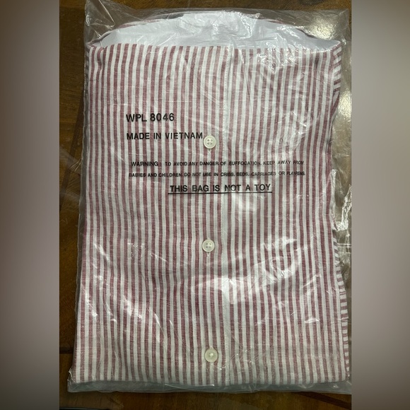 👚 Tasso Elba Striped Red & White Linen Woven Top - Size XL (NWT) 🌟 - Picture 3 of 4